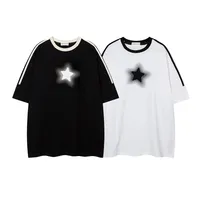 Jiayiku Men's  Summer New American Retro Fashion Brand Culture Shirt Five-pointed Star Printed Short-sleeved T-shirt For Men main image 5