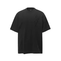 Jiayiku Men's  Summer American Retro Fashion Brand Washed Tee Shark Gill Pleated Design Short-sleeved T-shirt For Men sku image 6