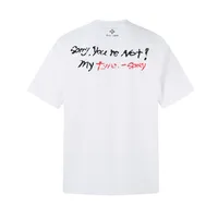 Jiayiku Men's  Summer American Retro Trendy Brand Culture Shirt Graffiti Printed Heavy Cotton Short-sleeved T-shirt main image 4