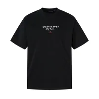 Jiayiku Men's  Summer American Retro Trendy Brand Culture Shirt Graffiti Printed Heavy Cotton Short-sleeved T-shirt sku image 8
