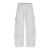 Jiayiku Men's  Spring American Retro Machete Pants Cargo Parachute Pants Hanging Sense Wide Leg Casual Pants sku image 3