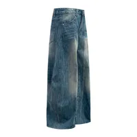 Jiayi Library Men's  American Vintage Washed Jeans Loose Profile Men's And Women's Vibe Scimitar Wide Leg Pants main image 3