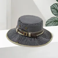 Unisex Casual Solid Color Flat Eaves Bucket Hat main image 6