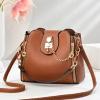 Factory Direct Bucket Bag Messenger Bag Fashion Bag Ladies  New Small Bag Portable Shoulder Bag sku image 6