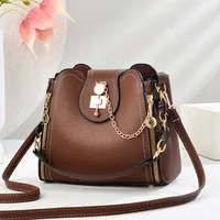 Factory Direct Bucket Bag Messenger Bag Fashion Bag Ladies  New Small Bag Portable Shoulder Bag sku image 7