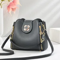 Factory Direct Bucket Bag Messenger Bag Fashion Bag Ladies  New Small Bag Portable Shoulder Bag sku image 9
