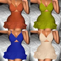 Women's Clothing     New Sexy Sling Dress Spring And Summer Explosions Deep V main image 1