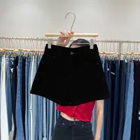 Summer New  Simple Casual High Waist A- Line Shorts Women's Loose All-match Denim Hot Pants Slimming Western Style sku image 14