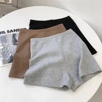 High Waist Stretch Pants Women's Outer Wearing Solid Color Inner Slim-Fit Slimming Sports Hot Pants Yoga Shorts Trendy main image 1