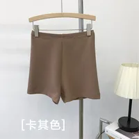 High Waist Stretch Pants Women's Outer Wearing Solid Color Inner Slim-Fit Slimming Sports Hot Pants Yoga Shorts Trendy sku image 11