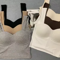 RC Threaded Texturous Camisole With Chest Pad Solid Color All-Match Comfortable Slim-Fit Base Shirt Women's Top Summer 632 main image 2