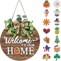 Pastoral Wreath Wood Wall Art main image 1