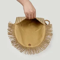Handmade Woven Bag Crossbody Handbag Niche Bohemian Summer Beach Tassel Straw Woven Bag main image 4