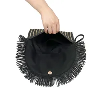 Paper Straw Woven Tassel Clutch Bag  Fashion Straw Envelope Bag Women's Wholesale Flip Cover Contrasting Color Stitching Clutch Bag main image 5