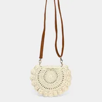 Fashion  Straw Small Round Bag Seaside Vacation Beach Shoulder Bag  Summer New Woven Crossbody Bag For Women main image 4