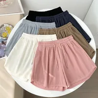 Sports Shorts Women's Waffle Casual All-match Home A- Line Pants Outer Wear Drawstring New High Waist Slimming Shorts main image 1