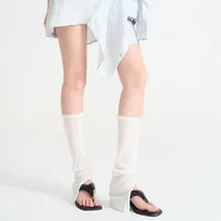 Summer Solid Color Women's Calf Socks With Slits, Stacked Socks, Thin Leg Warmers, Sock Covers main image 1