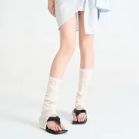 Summer Solid Color Women's Calf Socks With Slits, Stacked Socks, Thin Leg Warmers, Sock Covers main image 2