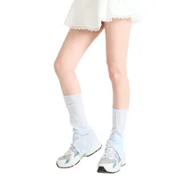 Summer Solid Color Women's Calf Socks With Slits, Stacked Socks, Thin Leg Warmers, Sock Covers main image 5