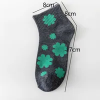 Polyester Cotton Material | Clover Stripe Printing | Soft And Comfortable Tube Socks, Casual Wear Essential main image 2