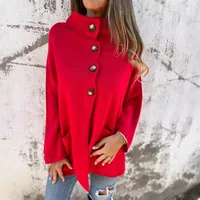 Autumn And Winter New  Women's Clothing   Lapel Long Sleeve Casual Cardigan Solid Color Knitted Jacket For Women main image 2