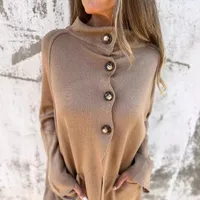 Autumn And Winter New  Women's Clothing   Lapel Long Sleeve Casual Cardigan Solid Color Knitted Jacket For Women main image 4