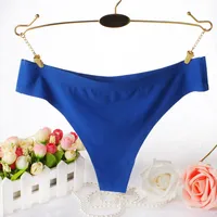 Foreign Trade Export Women's Underwear One-piece Seamless Low Waist Sexy Women's Thong T Pants Cotton Crotch Factory Wholesale main image 1