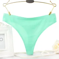 Foreign Trade Export Women's Underwear One-piece Seamless Low Waist Sexy Women's Thong T Pants Cotton Crotch Factory Wholesale main image 2