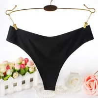 Foreign Trade Export Women's Underwear One-piece Seamless Low Waist Sexy Women's Thong T Pants Cotton Crotch Factory Wholesale main image 4