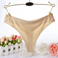 Foreign Trade Export Women's Underwear One-piece Seamless Low Waist Sexy Women's Thong T Pants Cotton Crotch Factory Wholesale main image 5