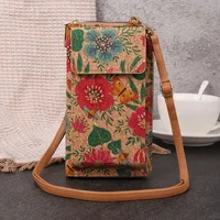 New Fashion Retro Bohemian Wallet Multi-functional Large Capacity Wood Grain Mobile Phone Bag All-match Coin Purse main image 2
