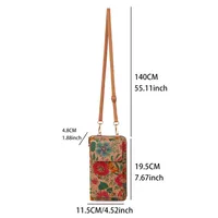 New Fashion Retro Bohemian Wallet Multi-functional Large Capacity Wood Grain Mobile Phone Bag All-match Coin Purse main image 5