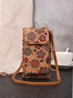 New Fashion Retro Bohemian Wallet Multi-functional Large Capacity Wood Grain Mobile Phone Bag All-match Coin Purse sku image 2