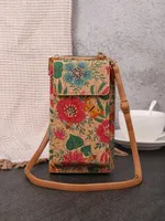 New Fashion Retro Bohemian Wallet Multi-functional Large Capacity Wood Grain Mobile Phone Bag All-match Coin Purse sku image 4