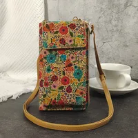 New Fashion Retro Bohemian Wallet Multi-functional Large Capacity Wood Grain Mobile Phone Bag All-match Coin Purse sku image 7