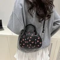 Cute Cherry Print Baseball Bag  New Handbag Women's High-End Style Shoulder Bag Commuter Crossbody Bag main image 3