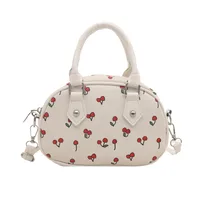 Cute Cherry Print Baseball Bag  New Handbag Women's High-End Style Shoulder Bag Commuter Crossbody Bag main image 5