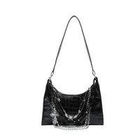 Subculture Dark Punk Armpit Bag Women's Bag Skull Shoulder Bag Y2K Sexy Chain Crocodile Pattern Crossbody Bag main image 5