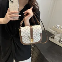 Retro Lock  Summer New One-Shoulder Cross-Body Saddle Bag Large Capacity Printed Fashion Simple Ins Casual main image 3