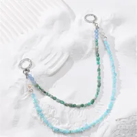 New Ins Exquisite Fashion Blue Ocean Series Imitation Crystal Natural Stone Beads Starfish Shell DIY Bag Pendant main image 3