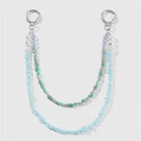 New Ins Exquisite Fashion Blue Ocean Series Imitation Crystal Natural Stone Beads Starfish Shell DIY Bag Pendant sku image 2