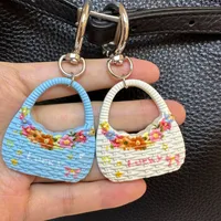 Trendy New Alloy Woven Small Floral Multi-Color Bag Pendant Mobile Phone Chain Keychain Car Pendant Accessories main image 1