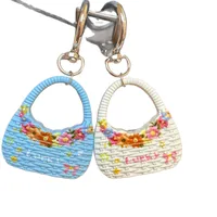 Trendy New Alloy Woven Small Floral Multi-Color Bag Pendant Mobile Phone Chain Keychain Car Pendant Accessories main image 5