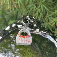 Trendy New Alloy Woven Small Floral Multi-Color Bag Pendant Mobile Phone Chain Keychain Car Pendant Accessories sku image 2