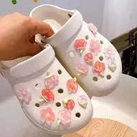 Little Red Book's Same Style Flower Clogs Accessories DIY Slippers Clogs Shoes Flower Shoe Buckle Accessories Flower Slippers main image 1