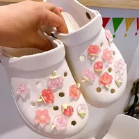 Little Red Book's Same Style Flower Clogs Accessories DIY Slippers Clogs Shoes Flower Shoe Buckle Accessories Flower Slippers main image 3