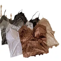 8866# Pure Desire Lace Gold Velvet Stitching Sling Strap Joker Comfortable Covering Comfortable Breast Autumn And Winter Beautiful Back Jacket Bra main image 5