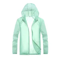 Sun Protection Clothing Men's Summer Ice Silk Quick-drying Ultra-thin Hooded Outdoor Fishing UV Protection Casual Cardigan Coat Women sku image 4