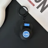 Removable Mini Large Barbell Fitness Series Thickened Keychain High Color Value Miu Bag Pendant Accessories Pendant sku image 32
