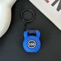 Removable Mini Large Barbell Fitness Series Thickened Keychain High Color Value Miu Bag Pendant Accessories Pendant sku image 35